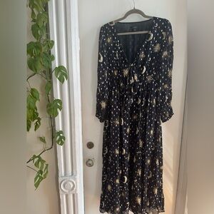 Navy & Gold Celestial Dress